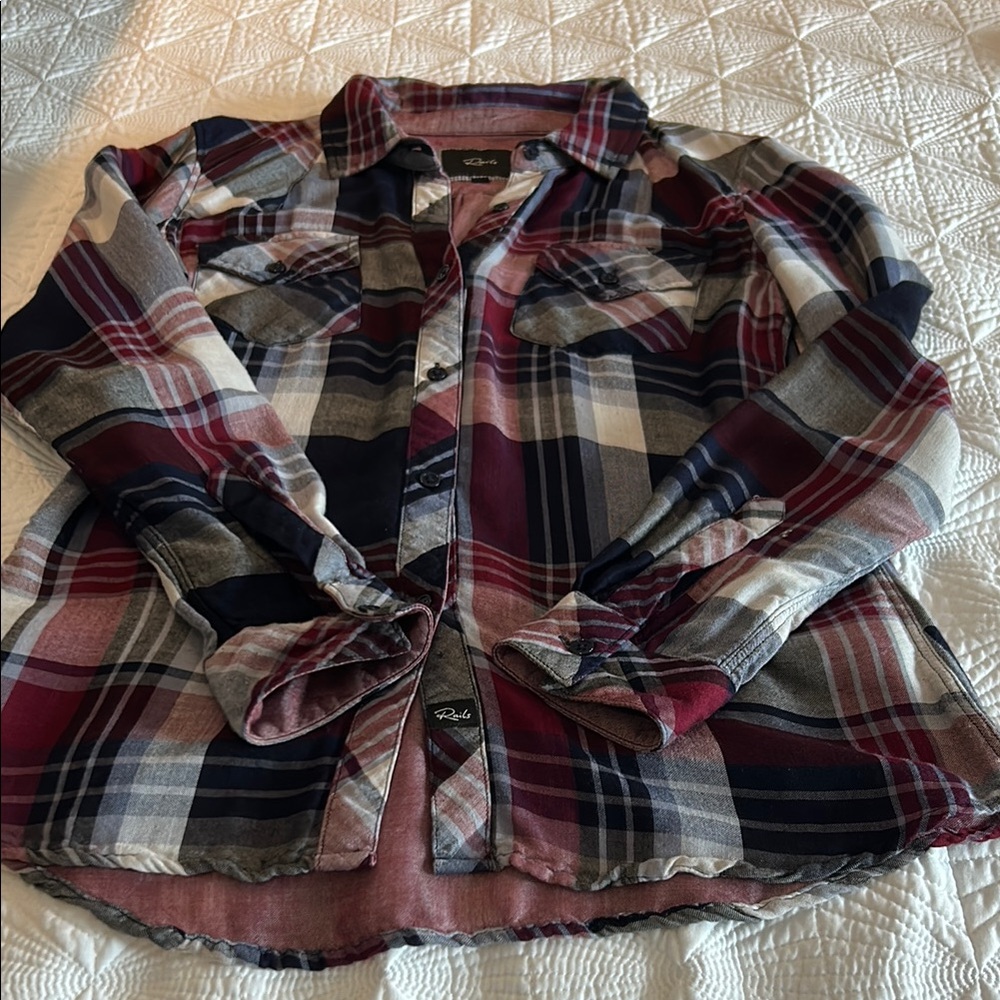 Rails Red and Blue Plaid Shirt Size Small